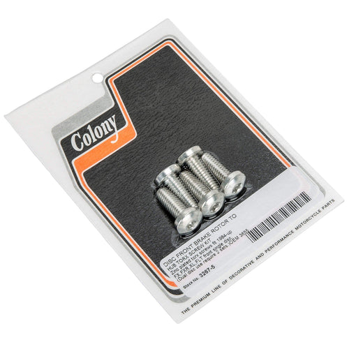 Colony Chrome Front Brake Rotor Screw Kit