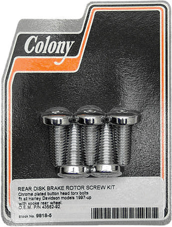Colony Chrome Rear Brake Rotor Torx Screw Kit