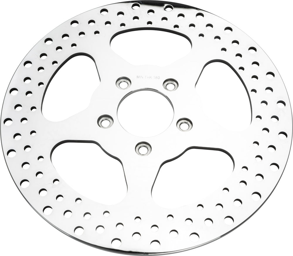 HardDrive Polished Front 5-Spoke Brake Rotor, 11.5in