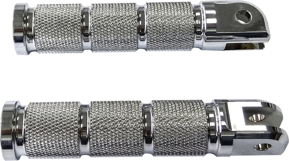 HardDrive chrome retro rider footpegs — M8 Softail