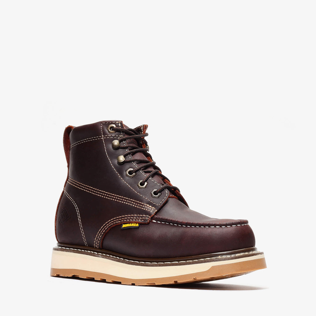 FRONTIER DUAL 6" MOC TOE (STEEL TOE) Burgundy