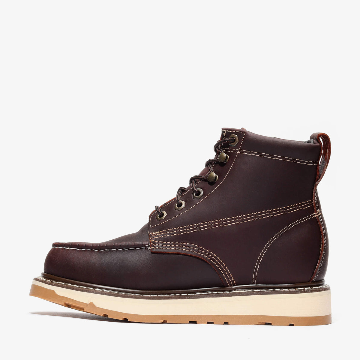 FRONTIER DUAL 6" MOC TOE BURGUNDY Burgundy