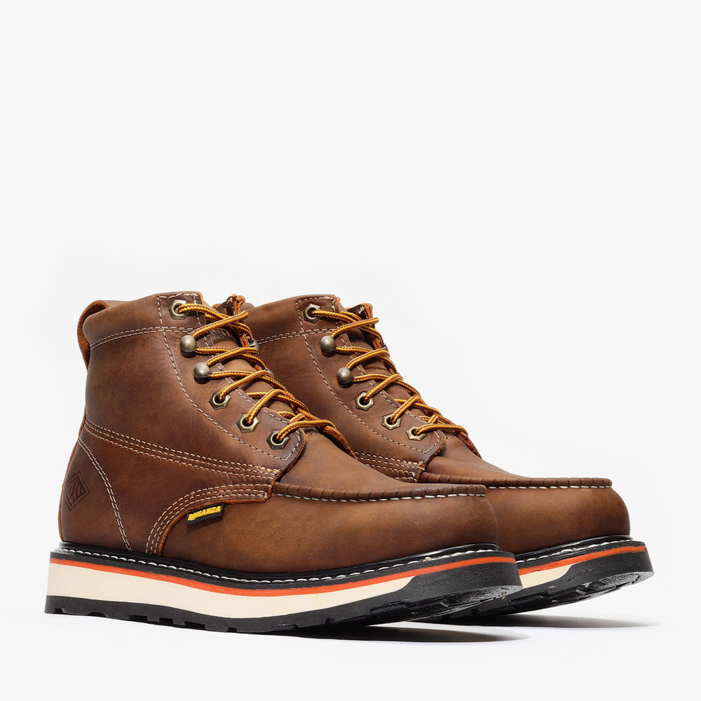 FRONTIER DUAL 6" MOC TOE (STEEL TOE) — Crazy Brown