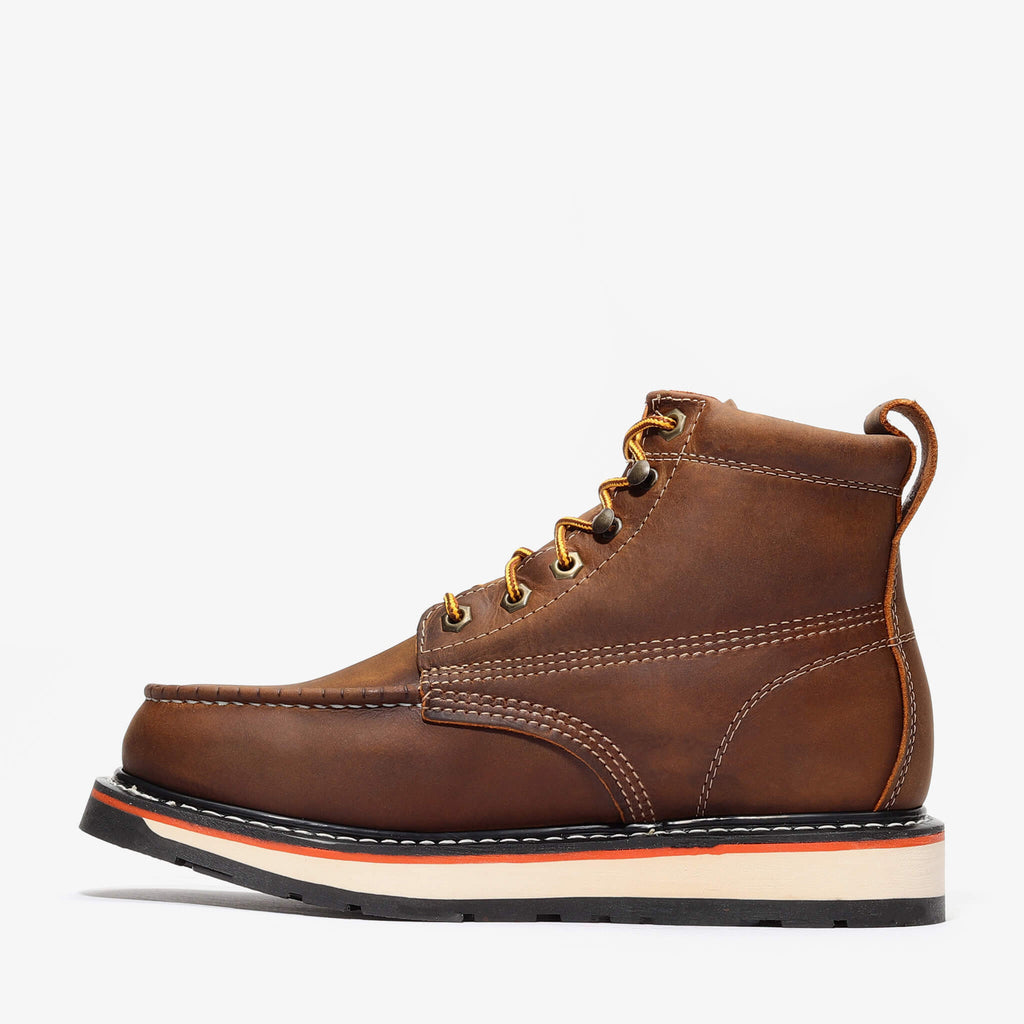 FRONTIER DUAL 6" MOC TOE CRAZY BROWN Crazy Brown