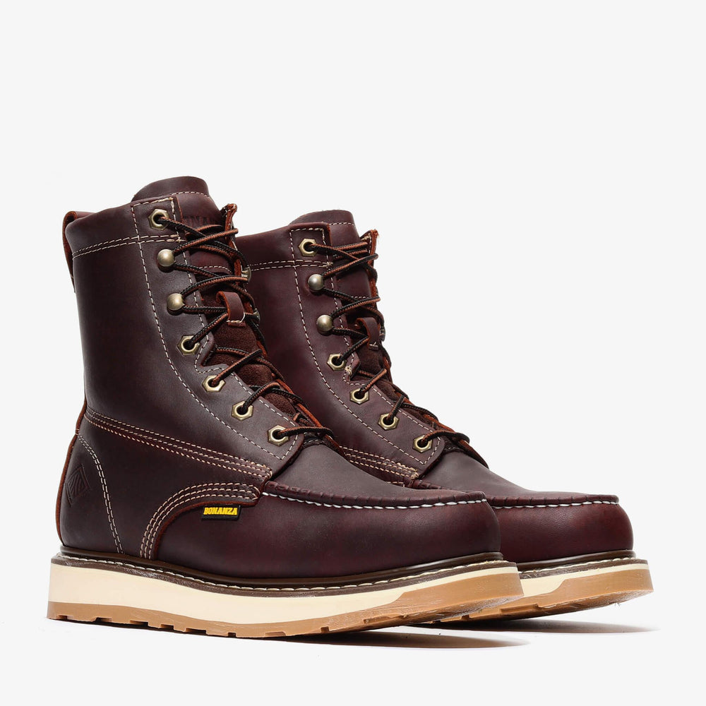 FRONTIER DUAL 8" MOC TOE — Burgundy