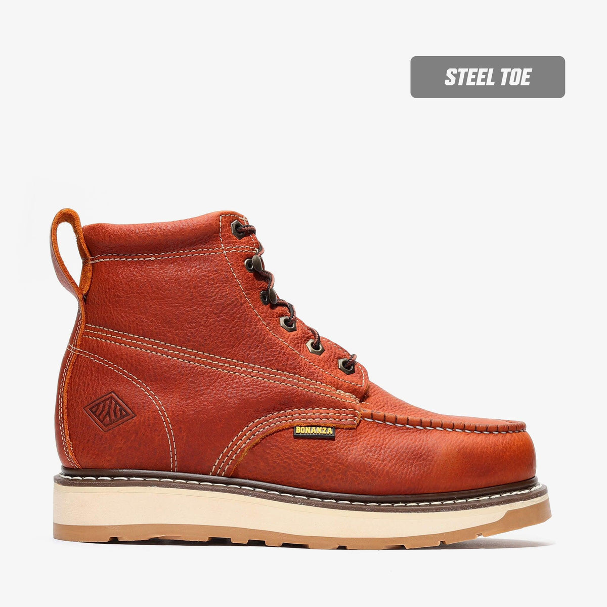 FRONTIER DUAL 6" MOC TOE (STEEL TOE) Light Brown