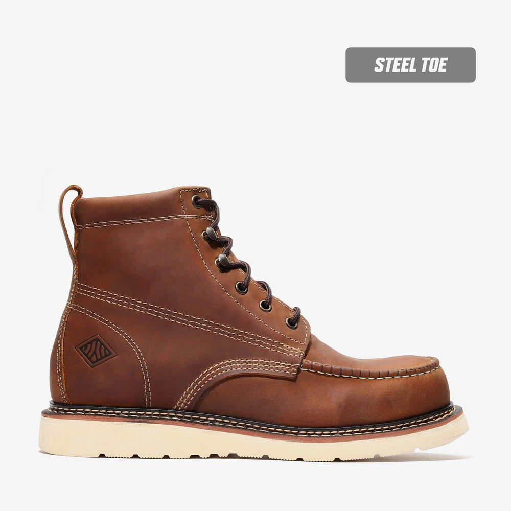 FRONTIER CLASSIC 6" MOC TOE (STEEL TOE) CRAZY BROWN