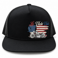LVV American Flag & Motorcycle - Yupoong Trucker Hat