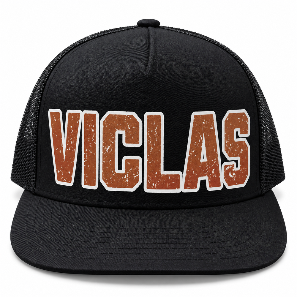 VICLAS Brown Lettering - Yupoong Trucker Hat
