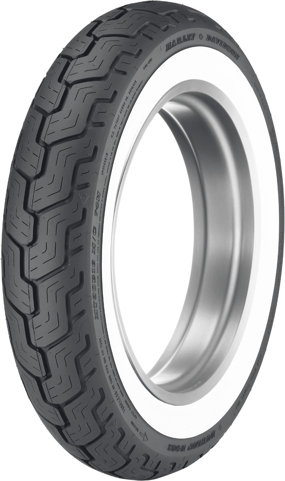 Dunlop D402 Whitewall Rear Tire, MT90B16